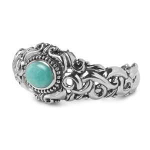   Sterling Silver Peruvian ite Cuff Bracelet   Large: Jewelry