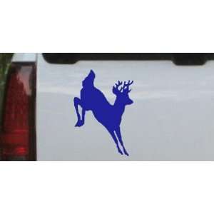 Blue 7.5in X 5.3in    Deer shadow jumping (whole body) Hunting And 