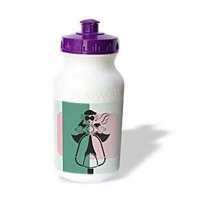   Retro Designs   Mod Scooter Girl   Water Bottles: Sports & Outdoors