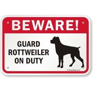  Beware Guard Rottweiler On Duty (with Graphic) Diamond 