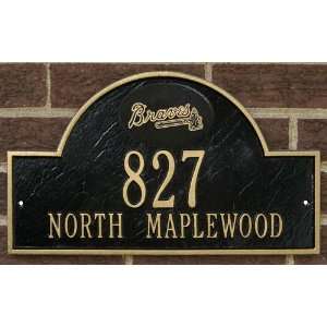  Atlanta Braves Black and Gold Personalized Address Plaque 