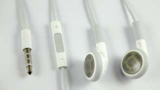 Headset In Ear flat with Mic Volume Control for Apple iPad 2  white 