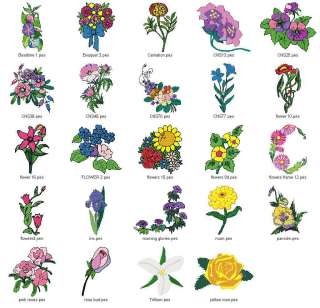 FLOWERS/FLORAL COLL V.1   LD MACHINE EMBROIDERY DESIGNS  