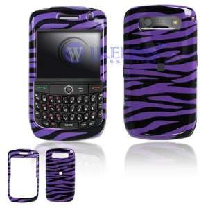 Purple and Black Zebra Animal Skin Design Snap On Cover Hard Case Cell 