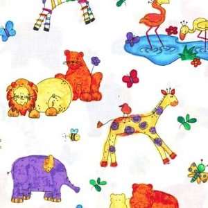  Jungle Buzz quilt fabric by Northcott, jungle animals on 