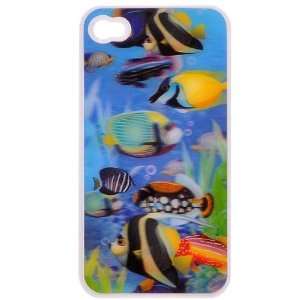 New 3D yellow fish Hard Case Cover for iPhone 4,High Qulity with 