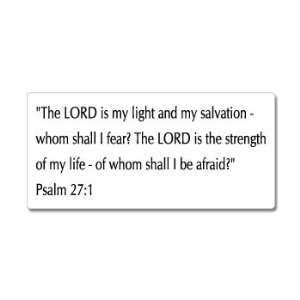  Lord is My Light Psalm 27   Window Bumper Sticker 