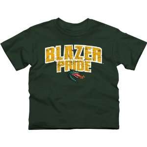 UAB Blazers Youth State Pride T Shirt   Green Sports 