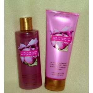 Victoria Secrets Strawberry and Champagne Body Wash & Body Cream (Sold 