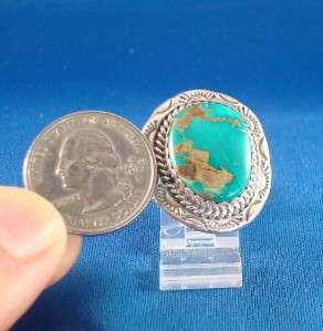 NATIVE AMERICAN NAVAJO INDIAN JEWELRY TURQUOISE RING 9 3/4 LENNIE 