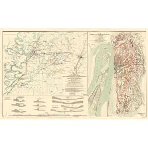  VICKSBURG (SEIGE OF) MISSISSIPPI CIVIL WAR MAP 1863: Home 