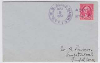 USS Black Hawk Asiatic Statoin May 9 1932 Naval Cover  