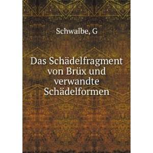   von BrÃ¼x und verwandte SchÃ¤delformen G Schwalbe Books