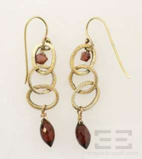 Alexis BIttar Gold & Red Garnet Dangle Earrings  