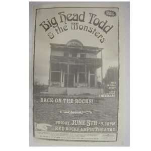  Big Head Todd & The Monsters Handbill Poster Back On The 