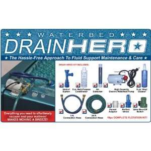  Drain Hero Waterbed Electric Drain Pump with Fill Adaptors 