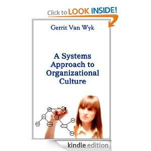   Approach to Organizational Culture eBook Gerrit Van Wyk Kindle Store