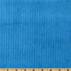  50 Wide Corded Velour Blue Fabric By The Yard: Arts 