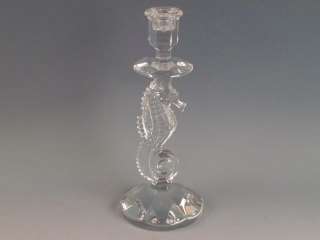Waterford Crystal Seahorse Candlestick Candle Holder w/ Box  