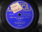 Louis Armstrong MEGA RARE 78 RPM DECCA 3756 VG 1941