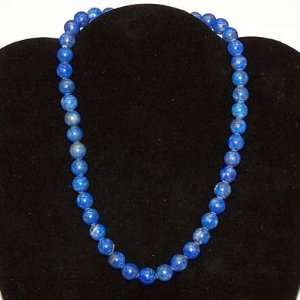  Lapis Lazuli 10mm Round Bead Necklace   1pc. Everything 