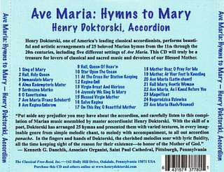 Ave Maria 25 Hymns to Mary, Henry Doktorski  Accordion  