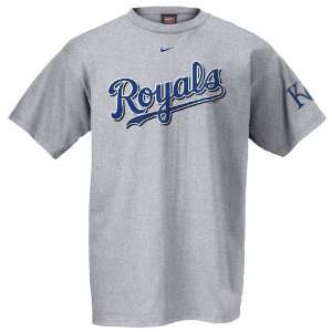  Nike Kansas City Royals Ash Youth Practice IV T shirt 