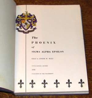 Sigma Alpha Epsilon THE PHOENIX Pledge Manual  