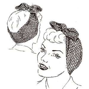  Vintage Crochet PATTERN to make   Turban Scarf Hat Head 