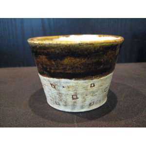  Japanese Hand Made Pottery Green Tea Cup   Brown Kitchen 