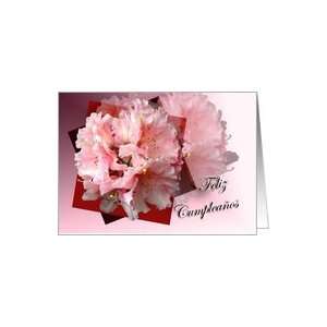 Feliz Cumpleaños   Spanish Happy Birthday, Rhododendron Card