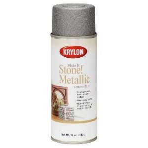   Make It Stone Metallic Textured Aerosol Spray Paint, 12 Ounce, Silver