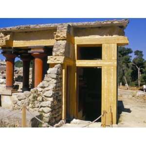Palace Ruins, Minoan Archaeological Site of Knossos, Island of Crete 