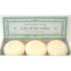  Lily of the Valley Fine Florentine Soap Set (3) from Italy 