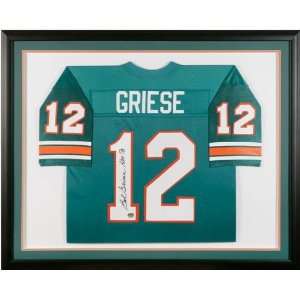  Bob Griese Framed Autographed Jersey  Details Miami 