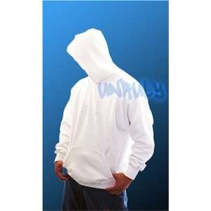  XX Large. Plain Mens WHITE Pullover Hoodies Fleece 