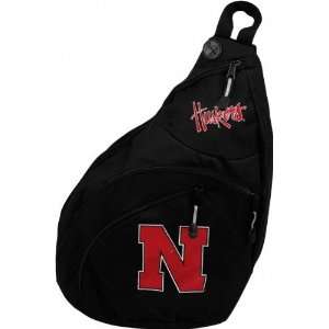  Nebraska Cornhuskers Black Slingshot Backpack Sports 