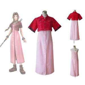  Final Fantasy ff VII 7 Aerith Cosplay Costume Dress Toys 
