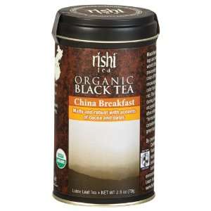  Rishi Tea   Org Black Tea China Breakfast, 2.8 oz loose leaf tea 
