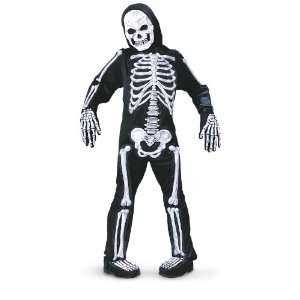 Lets Party By FunWorld Spooky Skeleton Child Costume / Black/White 