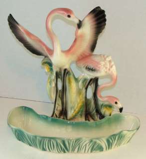   Decorative Flamingos Vase Lane & Co Van Nuys, Calif U.S.A.  