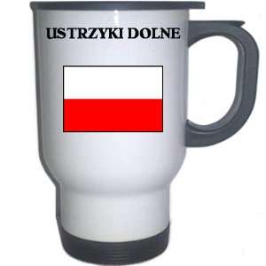  Poland   USTRZYKI DOLNE White Stainless Steel Mug 