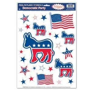 Beistle 55122   Democratic Party Peel N Place   12 X 17 Inches  Pack 