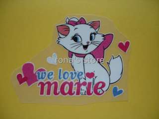 MARIE THE ARISTOCATS Cat Iron On Patch Heat Transfer  
