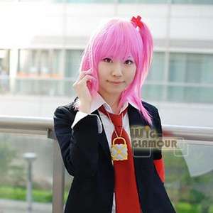 Shugo Chara Hinamori Amu Stunning Cosplay Short Pink Hair Wig  