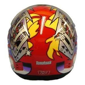  Max603 Dot Red Poker Full Face Motorcycle Helmet Small 