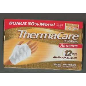 Pack 3 ct each  6 wraps] Thermacare Arthritis Hand & Wrist 12 Hour 