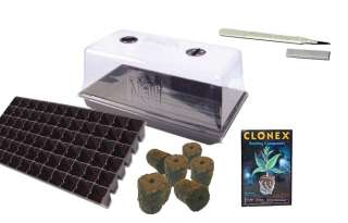 CLONE FROM CUTTINGS 72 site plant cloning kit w/Clonex  