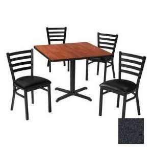   Set, Graphite Nebula Laminate Table/Black Vinyl Chair: Home & Kitchen