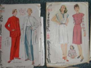   12 VINTAGE WOMENS SIZE 20 CLOTHING SEWING PATTERNS WEDDING DRESS+ NR